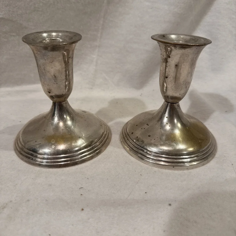 Leonard Silver Plated Candle Holders 4